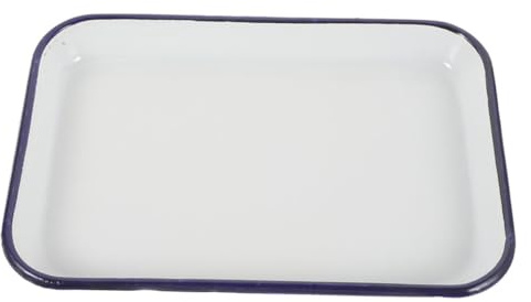NUOBESTY Plateau Rectangulaire Émaillé pour Cuisson et Service Multifonction pour Four et Grill Format Résistant et Facile à Nettoyer
