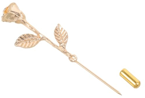 Baluue Kragensteg Brosche Für Herren Anzug Vintage Goldfarbene Blumenform Krawattennadel Elegante Hemdnadel Für Sakko Und Kleine Anzüge Robuste Zinklegierung Anstecknadel