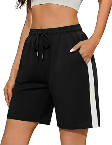 Aseniza Women's Running Shorts Gym Activewear Bermuda Summer Sports Black