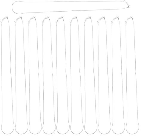 MUCKLILY 12 st 18 tum 1 mm försilvrade ormkedjor - Chokerhalsband med karbinlås för halsbandssmyckestillverkning - Gör-det-själv-tillbehör för kvinnor, alla hjärtans dag-smycken