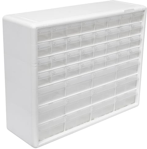 Akro-Mils 10144 Schubladenschrank aus Kunststoff mit 44 Schubladen, für Garagenorganisation, Perlen-Organizer, Baustein-Aufbewahrung, Lehrer-Werkzeugkasten, Make-up-Organizer, 50,8 x 15,2 x 40,6 cm