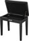 Donner Piano Bench Keyboard Stool, Solid Hard Wooden Digital Piano Stool with Large Storage, Black
