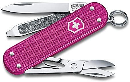 Victorinox, Classic SD Alox, Coltellino Svizzero, Originale, Multiuso, Campeggio, 5 Funzioni, Lama, piccola, Lima per unghie