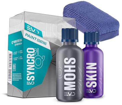 GYEON Q² Syncro EVO - Caja de luz de 50 ml, sistema de revestimiento de 5 años, rendimiento de larga duración, máxima protección, revestimiento de cerámica hidrofóbico ultra duro 9H, autolimpieza