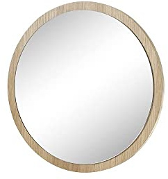 Robas Lund Garderobenspiegel rund 40 cm, Rahmen in Eiche BxT 40x40 cm