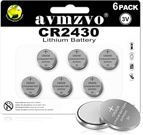 CR2430 knopfzelle 3V Lithium Knopfzellen CR 2430 Batterien 6 Stück【5 Jahre Garantie】