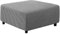 qiden Funda para reposapiés Cuadrado Jacquard de Felpa más Gruesa Funda de puf elástica Grande Anti-Fundas otomanas Antideslizantes con Parte Inferior elástica, Lavable en la Lavadora-Gris Claro-XL