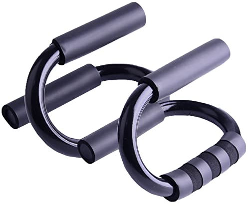 Liegestützgriffe, 1 Paar Griffe Liegestützemit Edelstahlstange Mit Schaumstoffgriff, S Form Push Up Helfer für Muskeltraining und Krafttraining