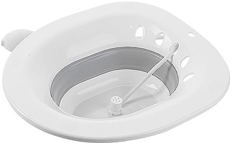 Tragbares Sitzsitzbad für die Toilette, Sitzbad für Toilettensitz, Sitzbadewanne über der Toilette, tragbares Sitzbadebecken mit Spüler, persönliche Wasch-Bidetschüssel für die Hämorrhoiden-/Dam