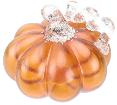 FUNOMOCYA Glas Kürbis Deko Kürbis Figur Zierkürbis Home Dekoration Desktop Ornament Schmuck
