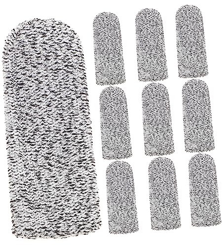 FRCOLOR 10pcs Cut Resistant Finger Sleeves, Hppe Anti-cut Finger Protectors, One Size Fits Most, Comfortable Wear for Cooking and Cutting