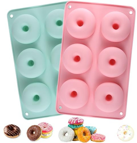 Stampo in silicone per ciambella, stampi per ciambelle in silicone – stampi antiaderenti a ciambella, stampi in silicone per dolci e biscotti , per ciambella, per torte, bagel, muffin, adatto per lava