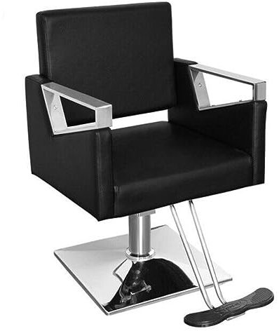 WKXTECZT Friseurstuhl, Friseursessel Höhenverstellbar Für Herren Damen, Friseureinrichtung Bedienungsstuhl Zuhause Vintage Retro, Kunstleder