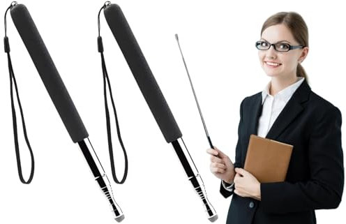 Telescópica Profesores Puntero,2 piezas Puntero Telescópico Extensible,Puntero Mano Extensible,Extensible Puntero Mano Dedo,Puntero Palo Puntero Extensible de Mano,Puntero de Enseñanza