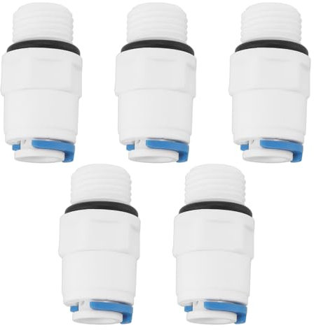 eMagTech 5pcs 1/4 filettatura maschio a 1/4 connettore dritto Pushfit raccordi per l'installazione di filtri di ricambio alloggiamenti filtro osmosi inversa sistemi di filtrazione dell'acqua