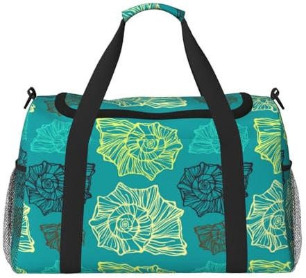 Reisetasche für Reisen, Conch Green Weekender Overnight Seesack, Handgepäcktasche, Turnbeutel für Damen und Herren, persönliche Gegenstände, Reisetasche