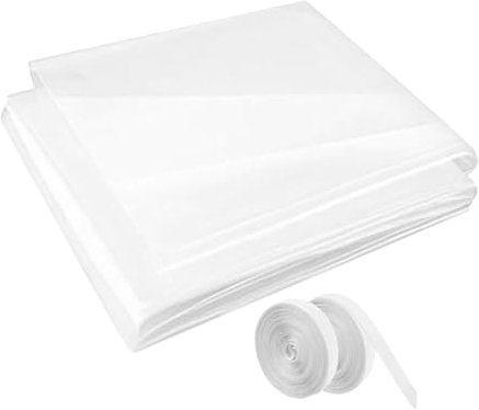 Uonlytech Isolierte Fensterabdeckfolie Wiederverwendbar Für Innenbereich Klare Sicht Schutz Vor Kälte Und Schmutz Für Winter Fenster