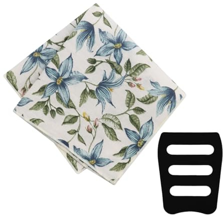 GHTIYLP Floral Cotton Pocket Squares for Men with Pocket Square Holder Flower Men's Handkerchiefs for Wedding Groom Casual (24)
