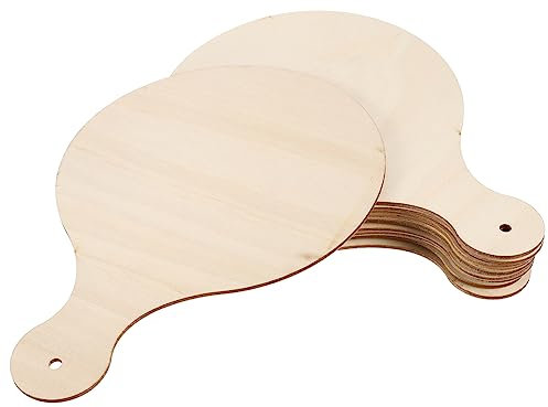 HOMOBABE Tagliere per Polenta Rotondo in Legno, 10 Pezzi, Superficie Liscia, Facile da Pulire, per Portate, Pane, Formaggi, Frutta e Antipasti, Fai da Te