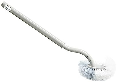 CIYODO Cepillo De Baño Cerdas Suaves, Mango Largo, Color Gris, Material Plástico Resistente, para Limpieza Completa del Inodoro Hogar, Oficina y Hotel, Set De 2 Unidades