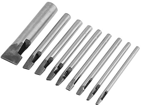 Qcwwy Para Bolsas y Billeteras, un Kit de Puño de Cuero de Forma Ovalada de Cuero de 2 Mm con Cortador Aumenta la Productividad
