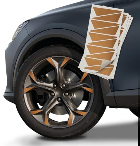 Finest Folia Felgenaufkleber kompatibel mit Cupra Formentor Felge Felgensticker für Auto Felge Folienset Komplettset Design Folie wetterfest selbstklebend (Kupfer Matt, K107 Formentor)
