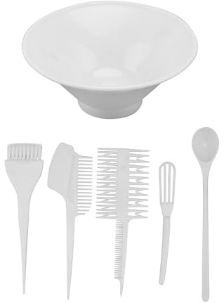Homoyoyo 6pcs Hair Dye Kit Bowl and Comb for DIY Coloring Professional Hair Dye Brush and Dyeing Tools for Barber Hairdresser