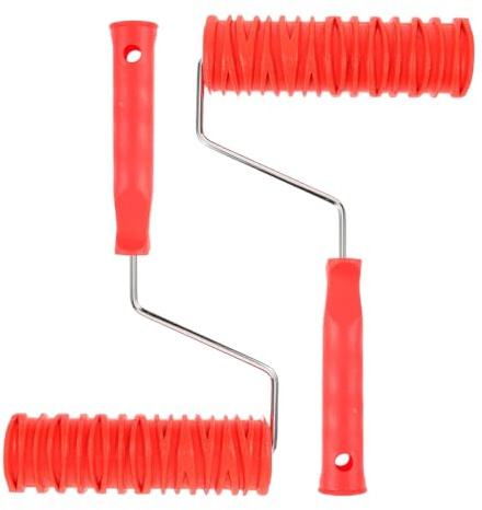 Artibetter 2 Stück Struktur Gummiwalzen 7 Zoll Verschleißfest mit Ergonomischem Griff Farbroller für Wanddekoration und Muster Effekte bei Wandfarbe Vielseitig für Wände Decken und Schränke