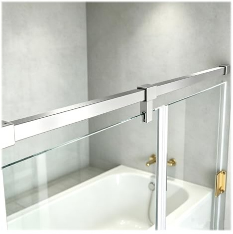 Barre De Fixation Paroi De Douche Barre De Soutien Pour Paroi De Douche En Verre – 100, 120, 140, 160, 180, 200 Cm | Barre Stabilisatrice Flexible Pour Verre De 8 À 12 Mm(Silver,160cm (62.4in))