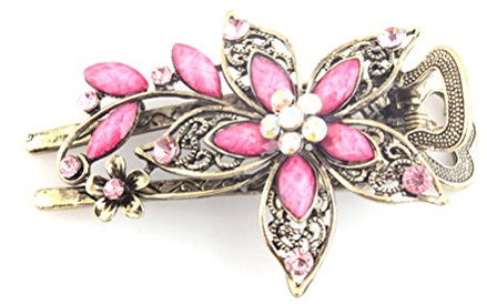 FRCOLOR Blumenhaarklammer Mit Vintage Blumenmuster Stilvolle Haarspange Für Abschlussball Hochzeit Und Besondere Anlässe Leicht Und Tragbar