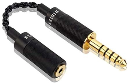 HIDIZS Adattatore bilanciato da maschio 4,4 mm a femmina 2,5 mm, cavo di prolunga per cuffie, cavo di prolunga per telefoni, cuffie, altoparlanti, tablet, PC, lettori MP3