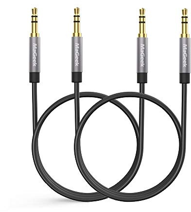 MaGeek 3.5mm Audio Aux Cables, (2-Pack, 1.0m / 3.3 ft) Male to Male Auxiliary Cables for Beats Headphones, iPod, iPad, Car Stereo, or any Audio Device with 3.5mm Aux Port
