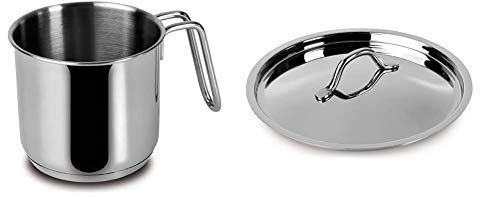 Lagostina Bollilatte Every Acciaio Inox 18 10 Cm12 Preparazione Arredo Tavola, Inossidabile, Argento, 12 cm & Coperchio Every Acciaio Inox 18 10 Cm18 Pentole e Preparazione Cucina, Inossidabile
