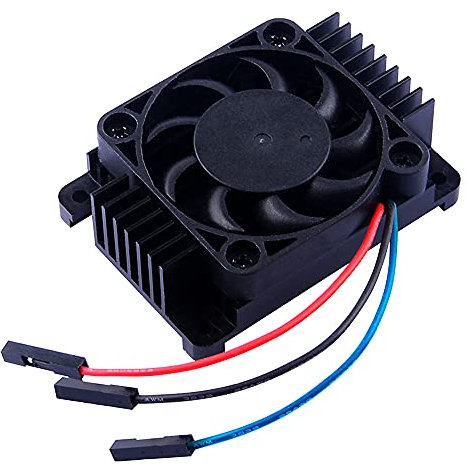 GeeekPi Aluminum Alloy CNC Heat Sink with PWM Fan,Passive Cooling Radiator for Raspberry Pi Compute Module 4 CM4 Motherboard(With Fan)
