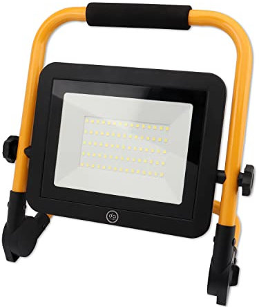 DA LIGHT LED Baustrahler LED Arbeitsleuchte Drehbar 1.5M Kabel mit Stecker, 50W 4500LM 6000K LED Strahler IP65 Wasserdicht Scheinwerfer für Außen Werkstatt Baustelle