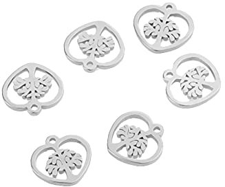 BOSAIYA PJ1 20pcs / Lot in Acciaio Inox Oro 10mm Albero di Vita ciondoli di Fascino per Gioielli Facendo Accessori Braccialetto Accessori Fai da Te Risultati dei monili .TL0625 (Metal Color : 1)