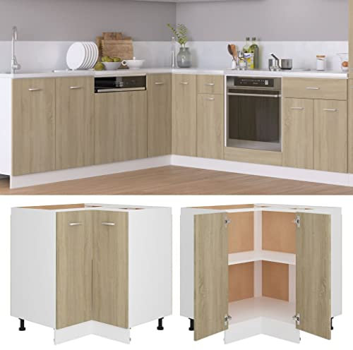 Eckunterschrank Sonoma-Eiche 75,5x75,5x80,5 cm Spanplatte