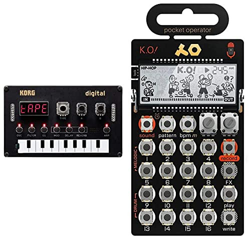 KORG Nu:Tekt NTS-1 Digital Synth Kit & Teenage Engineering PO-33 KO Pocket Operator - Mini Sampler mit 40 Sekunden Sample-Speicher und eingebautem Mikrofon