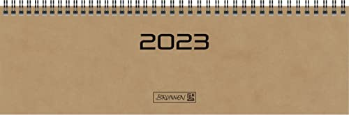 BRUNNEN Wochenkalender Modell 777 2023 Blattgröße 32,6 x 10,2 cm braun