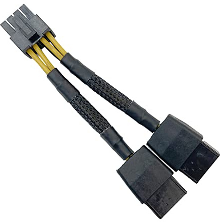 COMeap NVIDIA Grafikkarten-Netzkabel, CPU-Stecker auf Dual-PCIe-8-polige Buchse, Adapter für Tesla K80/M40/M60/P40/P100, 12,2 cm, 2 Stück