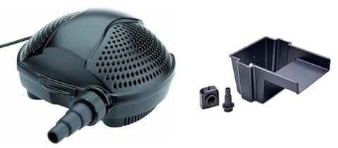 Pontec 50855 PondoMax Eco 5000 - Filter- und Bachlaufpumpe/energieeffiziente Pumpe (60 W) für Bachläufe/zur Filtereinspeisung & PondoFall - Quellelement/Auslauflippe für Bachlauf und Wasserfall