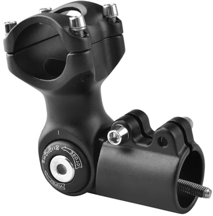 Azarxis justerbar cykelstam 0-90 grader 25,4 31,8 mm cykelstyre stam 60 80 93 100 mm för mountainbike vägcykel BMX MTB (31,8 x 60 mm)