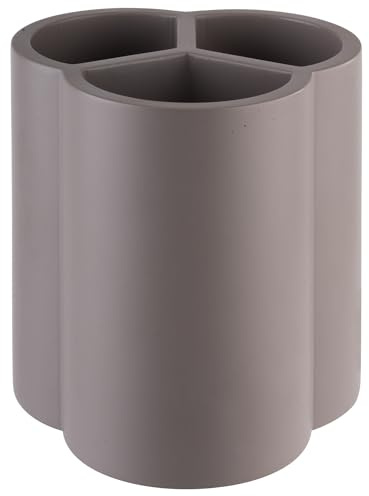 APS 11750 Besteckbehälter ELEMENT, Beton, 13 x 13 cm, Höhe 14,5 cm, möbelschonende Unterseite, 3 Fächer, grau
