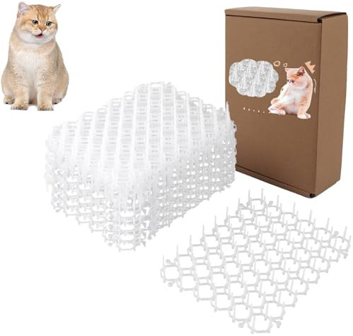 12 Pièces Tapis Anti Chat,Plastique Répulsif Chat Anti-Chat avec Pointes Repulsif Chat Exterieur Anti Chat Jardin Tapis de Dissuasion Repulsif Chat pour Maison Clôture de Jardin Intérieur Extérieur