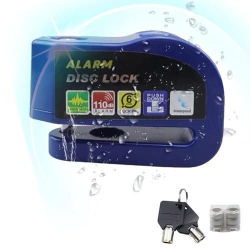 Candado de Disco con Alarma para Freno de Motocicleta y Bicicleta - Bloqueo Antirrobo de Rueda