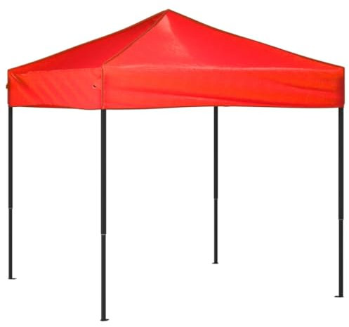 AUVYI Tonnelle de terrasse, pliable, rouge, 2 x 2 m, résistante aux UV et imperméable, pour réunions de famille, barbecues, pique-niques, fêtes d'anniversaire, événements