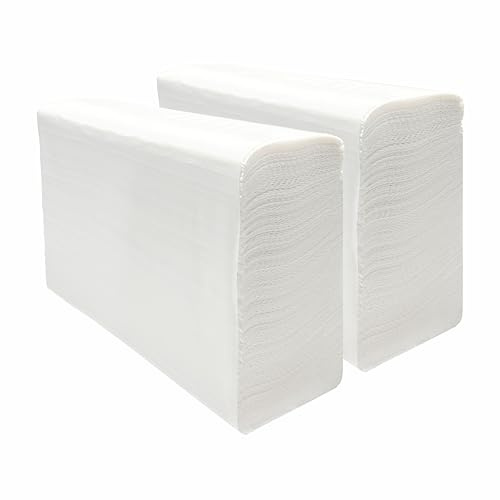 KMAKII Z-Falz, starkes, weißes, weiches Papierhandtuch, 1-lagig (insgesamt 400 Stück)