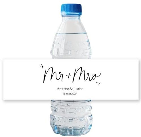 Etichetta Personalizzata For Bottiglia D'acqua For Matrimonio, Festa Di Compleanno, Adesivo For Bottiglia D'acqua, Addio Al Nubilato, Regalo Di Benvenuto, Decorazione Di Nozze(A6)