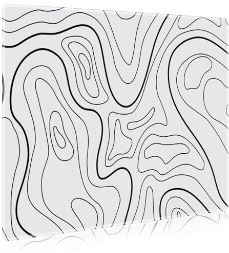 DAWNTREES Alfombrilla de ratón de Vidrio Templado, 35x26cm
