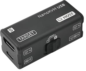 Sipeed NanoKVM-USB Operations Maintenance Server Tool Kit, Collaboration Multi-Device KVM USB 4K pour serveur SBC, commutateur USB A 1080P, capture vidéo 4K HD-MI IN/Loop Out (Black USB KVM)